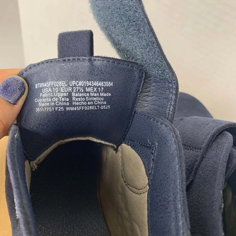 Wonder Nation Boy's Size 10 Blue Suede Shoes Easy On And Off Navy Blue